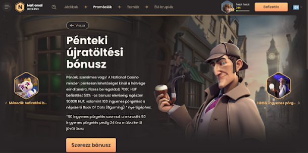 NationalCasino Kaszinó bónuszok